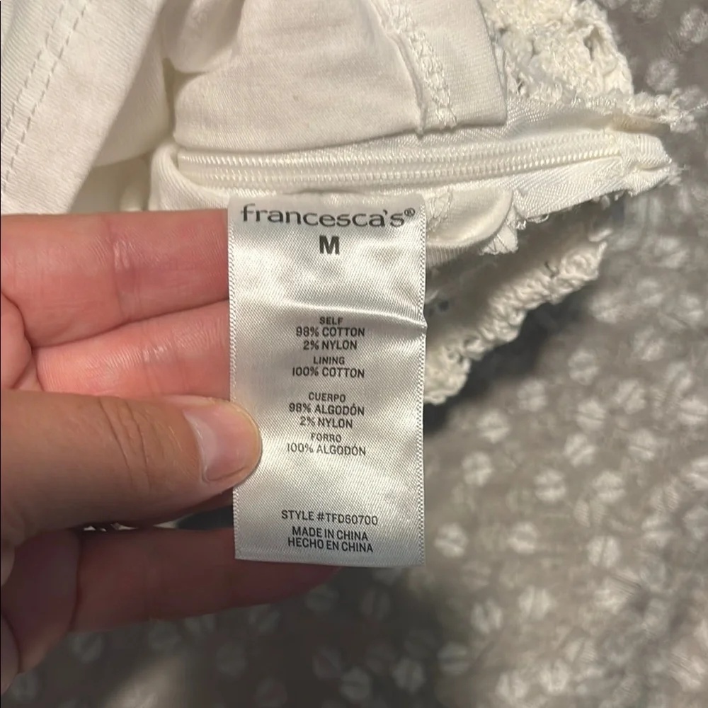 💕NWT! Chic White Crochet Tank Top - Picture 5 of 5